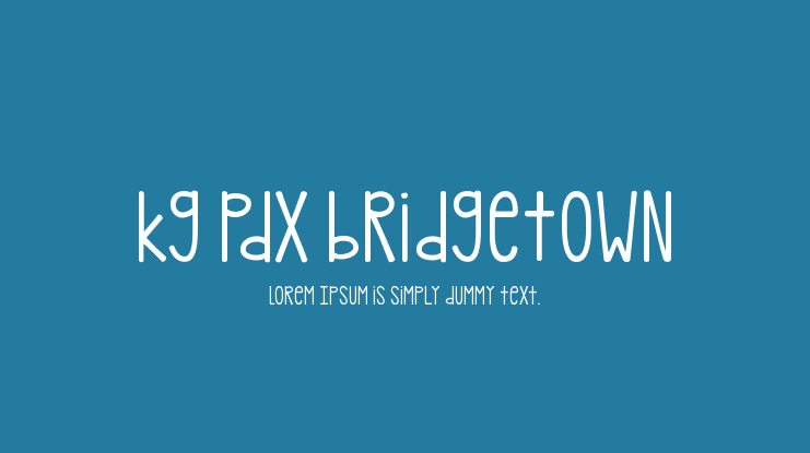kg pdx bridgetown Font