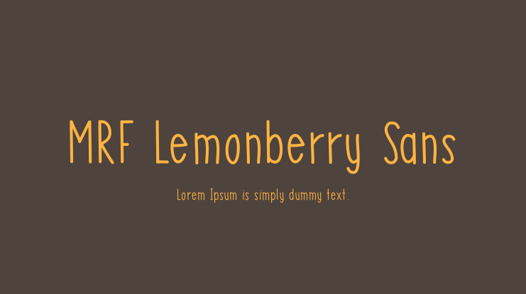 MRF Lemonberry Sans Font