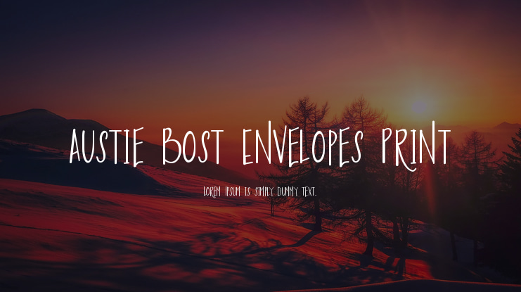 Austie Bost Envelopes Print Font