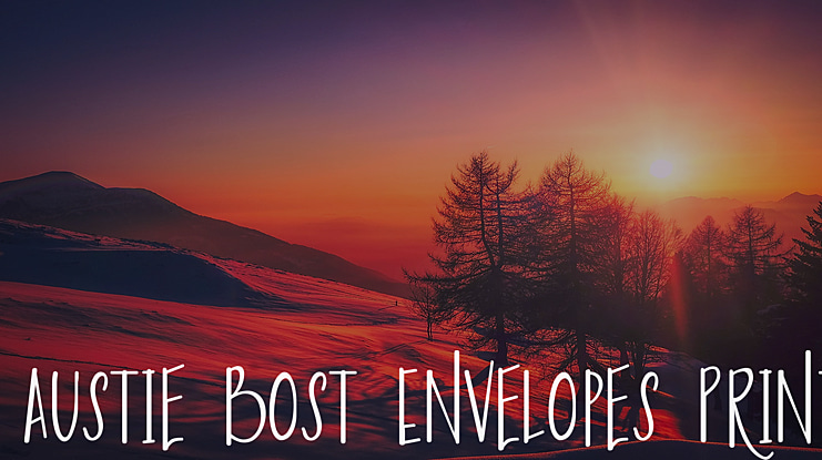 Austie Bost Envelopes Print Font
