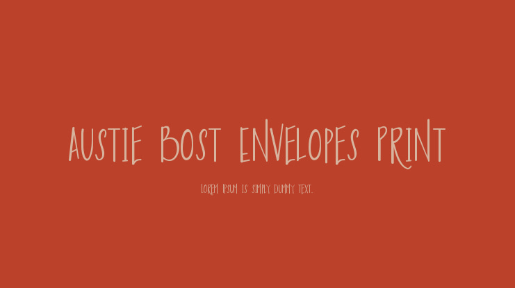 Austie Bost Envelopes Print Font