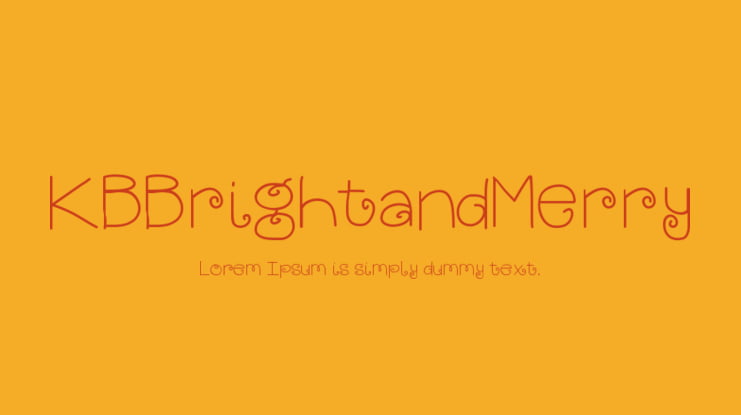 KBBrightandMerry Font