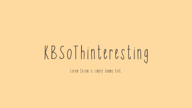 KBSoThinteresting Font Family