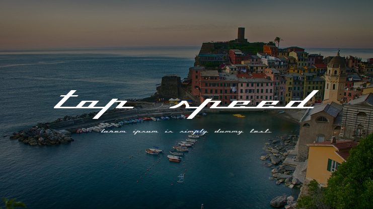 Top Speed Font Family
