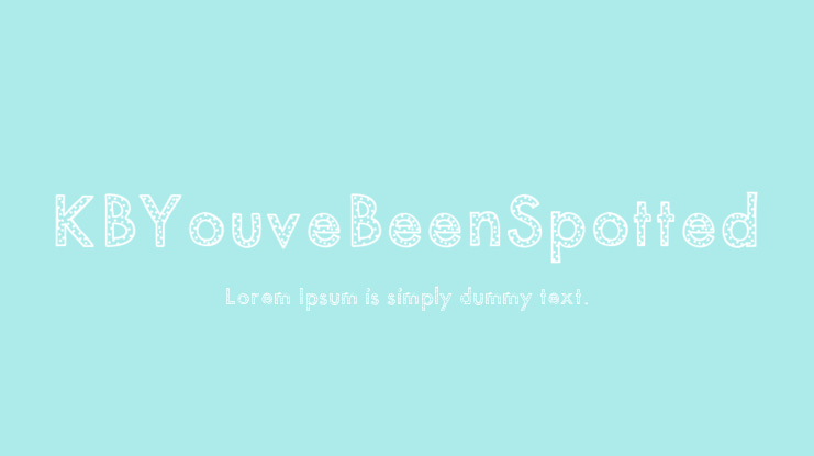 KBYouveBeenSpotted Font