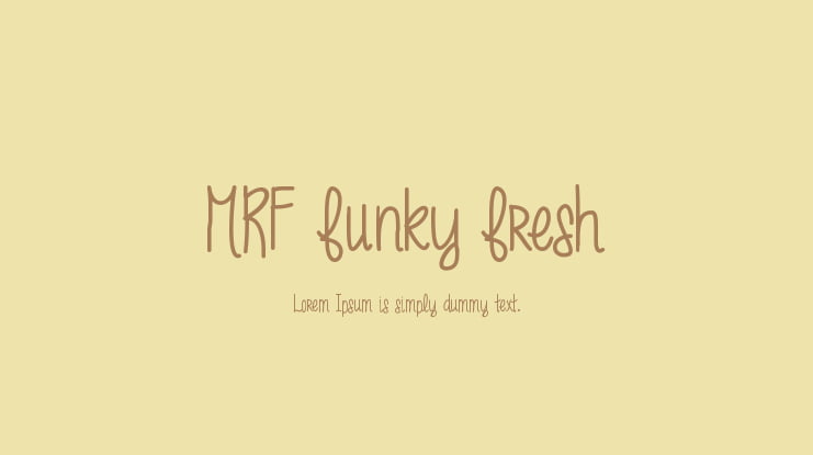 MRF funky fresh Font