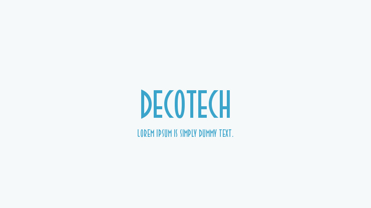 DecoTech Font Family