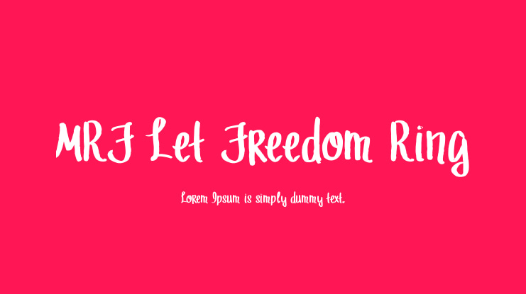 MRF Let Freedom Ring Font