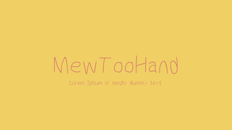 MewTooHand Font Family