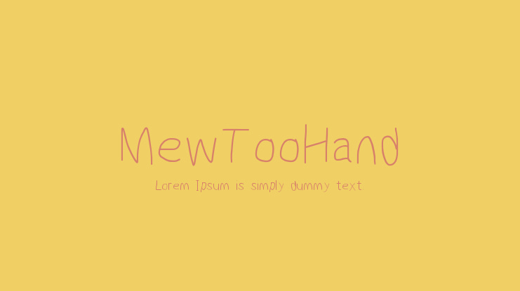 MewTooHand Font Family