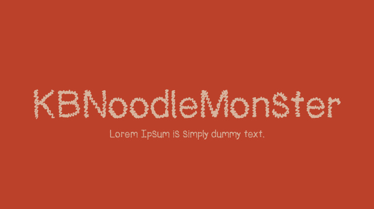 KBNoodleMonster Font