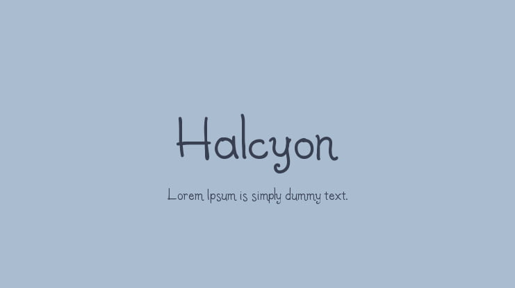 Halcyon Font