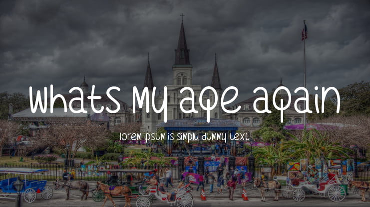 Whats My Age Again Font