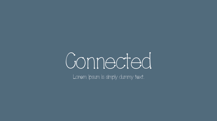 Connected Font