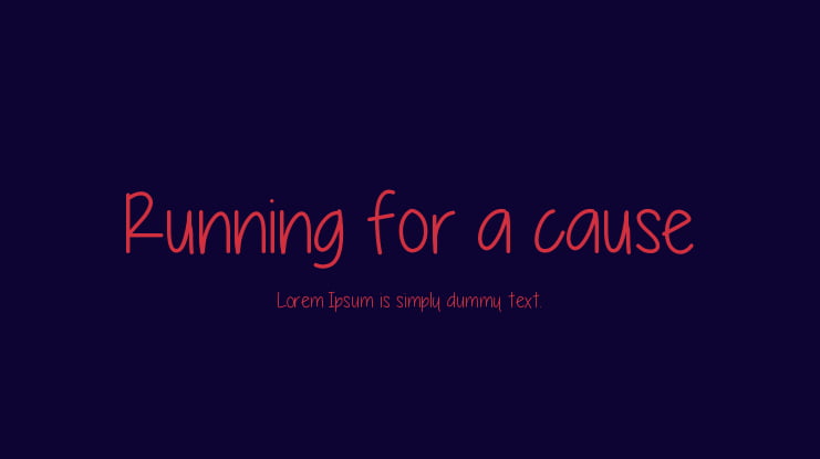 Running for a cause Font