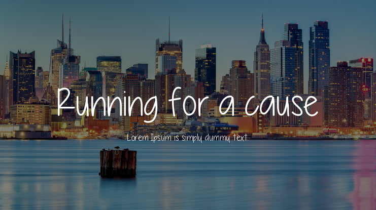Running for a cause Font
