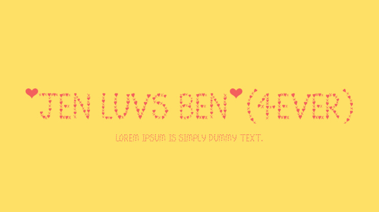 *Jen Luvs Ben*(4ever) Font