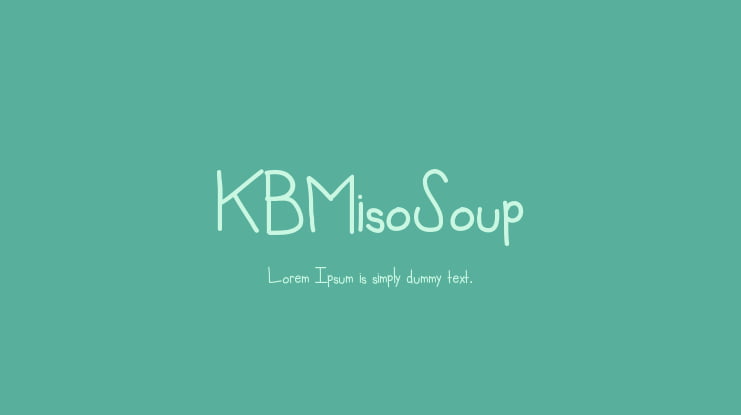 KBMisoSoup Font