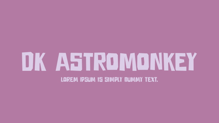 DK Astromonkey Font