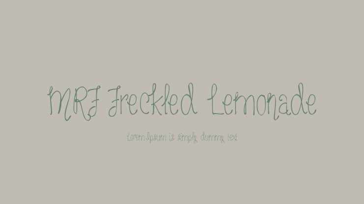 MRF Freckled Lemonade Font