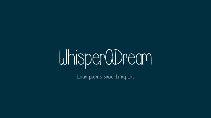 WhisperADream Font