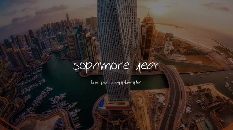 Sophmore Year Font
