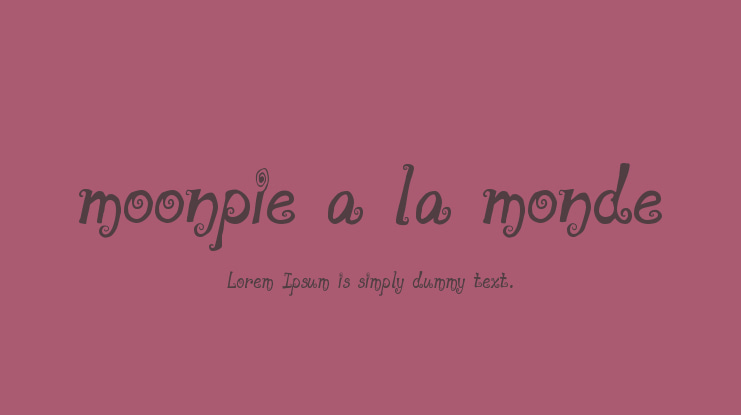 moonpie a la monde Font