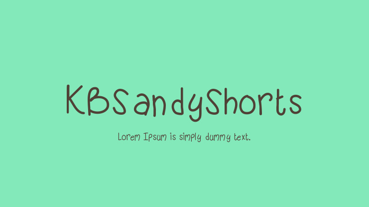 KBSandyShorts Font
