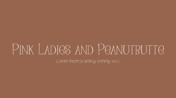 Pink Ladies and Peanutbutte Font