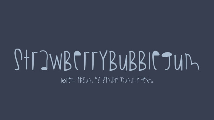 StrawberryBubblegum Font