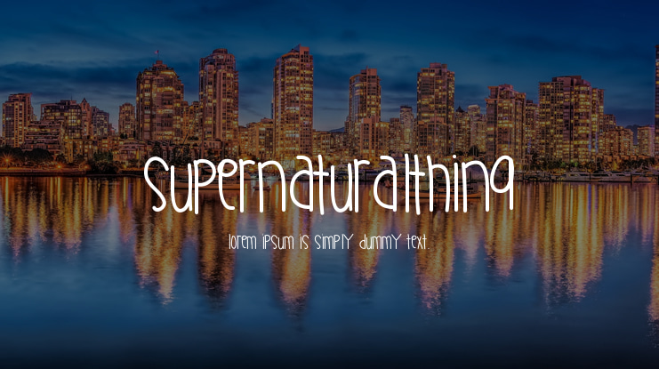 SupernaturalThing Font