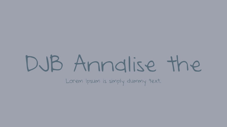 DJB Annalise the Font Family