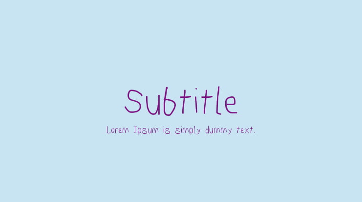 Subtitle Font Family