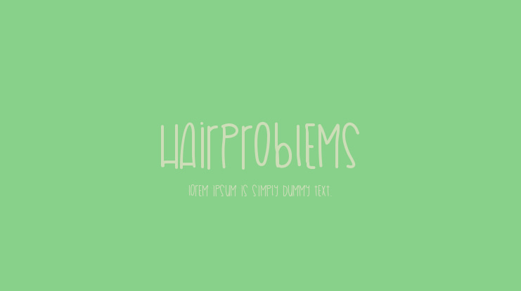 HairProblems Font
