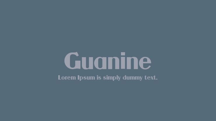 Guanine Font