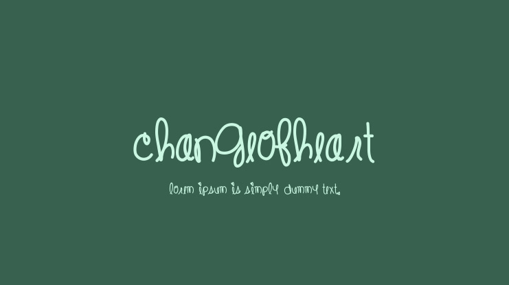 ChangeOfHeart Font
