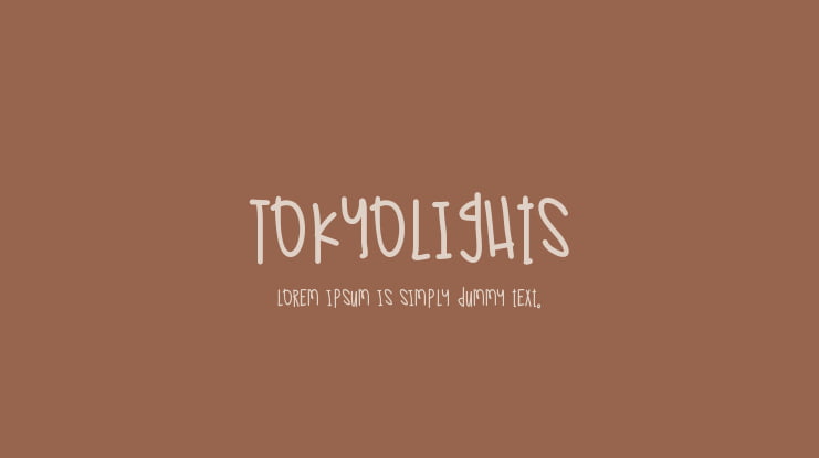 TokyoLights Font