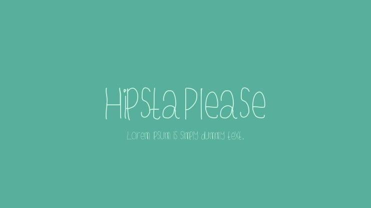 HipstaPlease Font