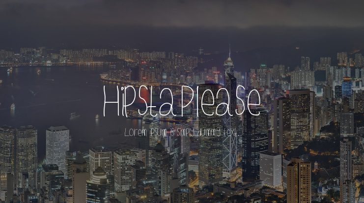 HipstaPlease Font