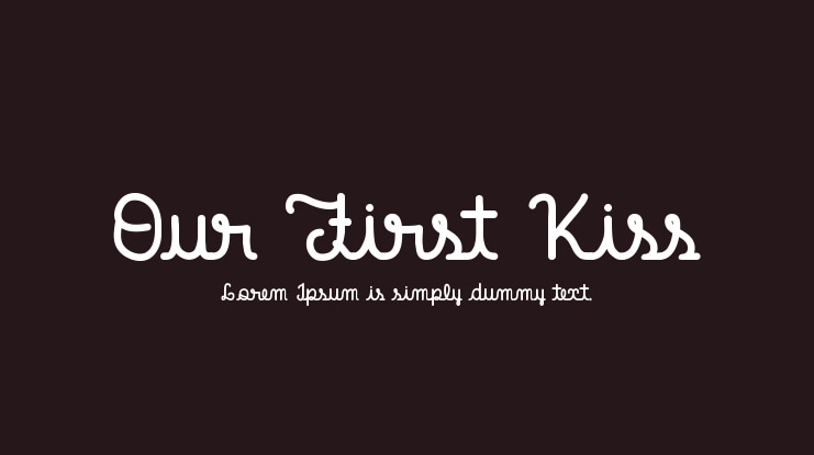 Our First Kiss Font