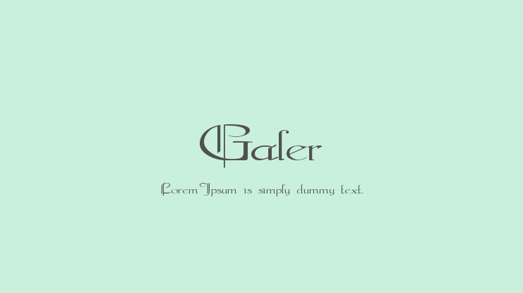 Galer Font Family