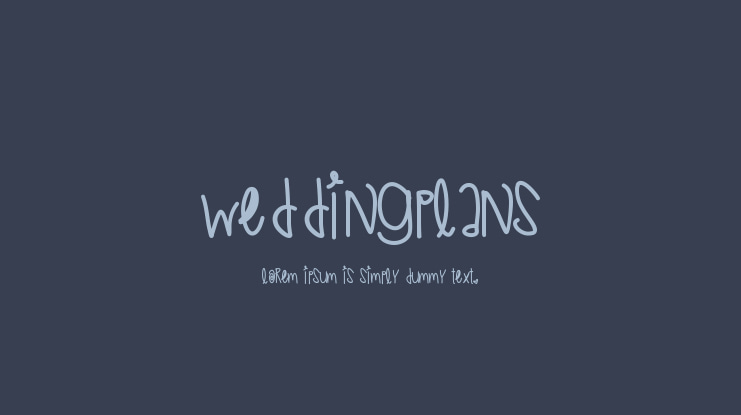 WeddingPlans Font