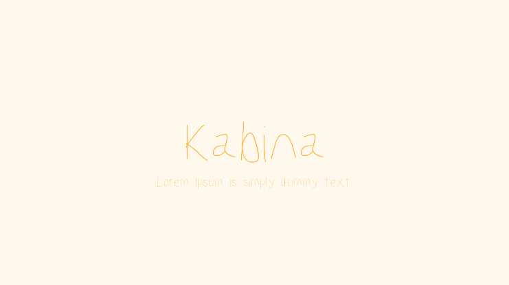 Kabina Font Family