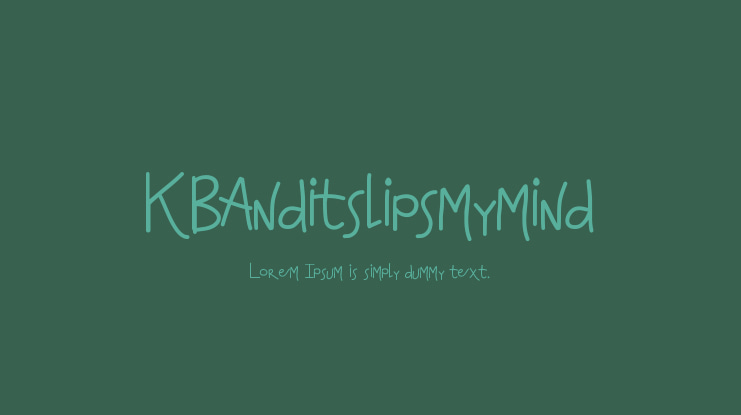 KBAnditslipsmymind Font