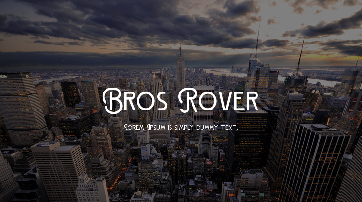 Bros Rover Font