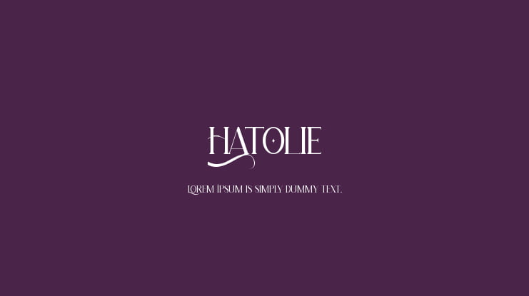 Hatolie Font