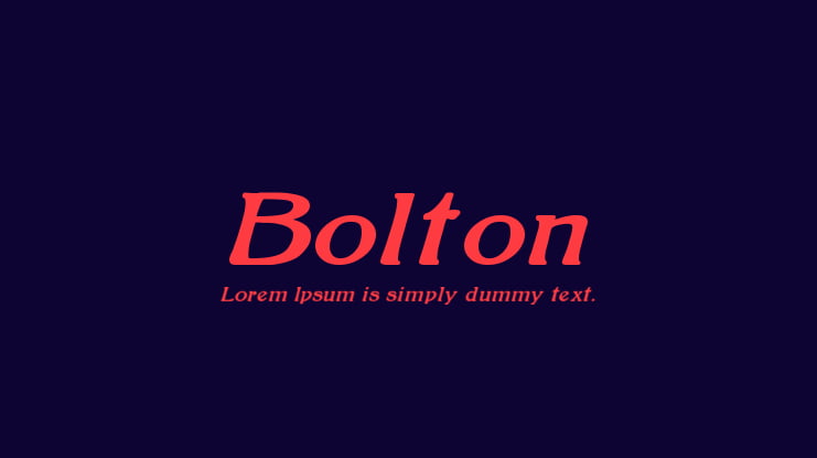 Bolton Font Family