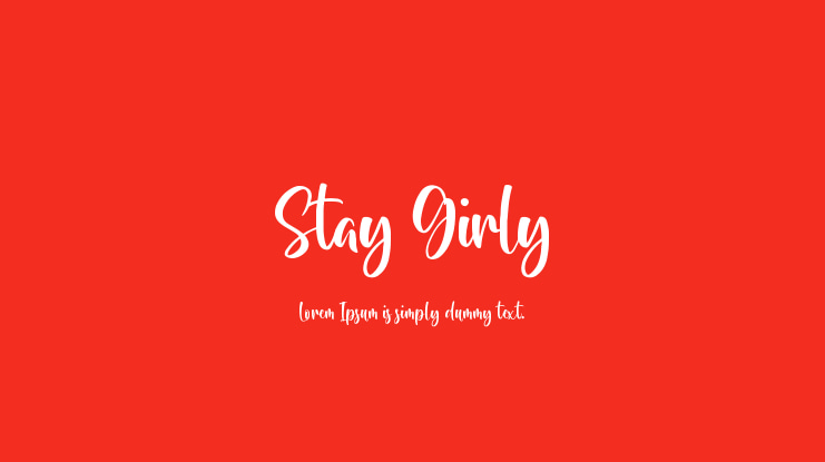 Stay Girly Font