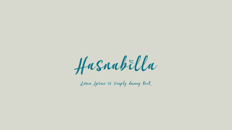 Hasnabilla Font