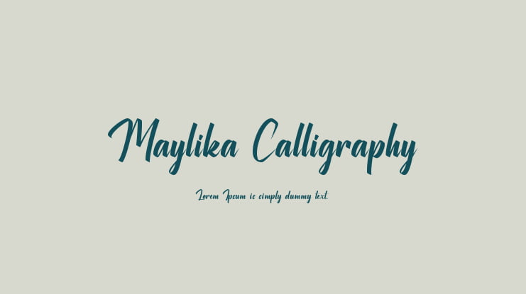 Maylika Calligraphy Font